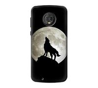 Wolf Howling at The Moon Case Cover For Motorola Moto G6