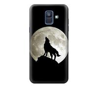 Wolf Howling at The Moon Case Cover For Samsung Galaxy A6 (2018)