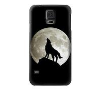 Wolf Howling at The Moon Case Cover For Samsung Galaxy S5