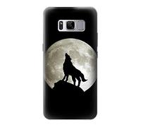 Wolf Howling at The Moon Case Cover For Samsung Galaxy S8