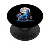 Wolf Howling At The Moon Fantasy Scene PopSockets Adhesive PopGrip