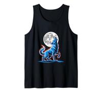 Wolf Howling at The Moon Fantasy Scene Tank Top