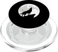 Wolf Howling At The Moon PopSockets PopGrip for MagSafe