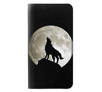 Wolf Howling at The Moon PU Leather Flip Case Cover For Samsung Galaxy S8