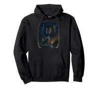 Wolf Howling At The Moon Pullover Hoodie