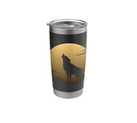 Wolf Howling at The Moon Stainless Steel Insulated Tumbler