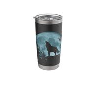 Wolf Howling at The Moon Stainless Steel Insulated Tumbler