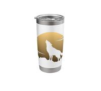 Wolf Howling at The Moon Stainless Steel Insulated Tumbler