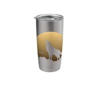 Wolf Howling at The Moon Stainless Steel Insulated Tumbler