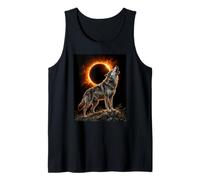 Wolf Howling at the Moon Total Solar Eclipse Alpha Mountain Tank Top