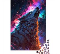 Wolf Howling at The Stars 1000 Piece Jigsaw, 52x38cm/1000pcs | For puzzle lovers on Christmas morning: Adult jigsaw puzzle with 1000 pieces suits calm, screen-free leisure.