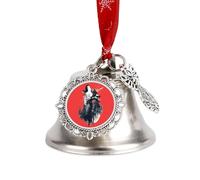 Wolf Howling in Forests Christmas Bell & Sleigh Bells for Tree Decoration Hanging Ornaments Festive Decor Wing Bell