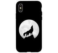 Wolf Howling in Moon Light Lone Wolf Case for iPhone X/XS
