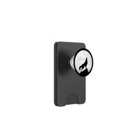 Wolf Howling in Moon Light Lone Wolf PopSockets PopWallet for MagSafe