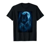 Wolf Howling Moon Graphic Tee Forest Nature Wildlife Animal T-Shirt