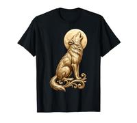 Wolf Howling Moon Sculpted Alpha Lover Nature Spirit Polo T-Shirt