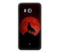 Wolf Howling Red Moon Case Cover For HTC U11