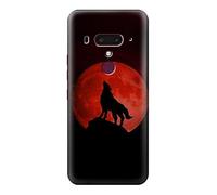 Wolf Howling Red Moon Case Cover For HTC U12+, HTC U12 Plus
