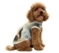 Wolf Howling to The Moon Small Dog Shirts Pet T-Shirts Tank Top
