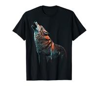 Wolf Howls Animal Print Animal Lovers Wolf T-Shirt