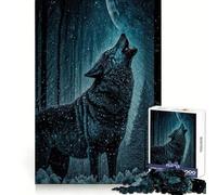 Wolf Howls at Moon 1000 Piece Jigsaw Puzzle for Teenagers Smart Training Cozy Pastime Flawless Cut Bday Surprise (50x75cm)