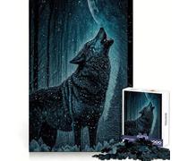 Wolf Howls at Moon Adult Jigsaw1000 Pieces Clear Thinking Restful Escape Precise Edges (38x52cm)