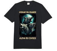 Wolf Human by Chance Alpha by Choice Comfort Colors Adult Heavyweight T-Shirt