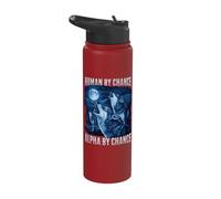 Wolf Human by Chance Alpha by Choice Stainless Steel Insulated Water Bottle