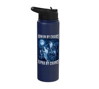 Wolf Human by Chance Alpha by Choice Stainless Steel Insulated Water Bottle