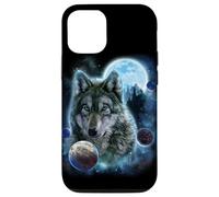Wolf Hunt Amidst Foggy Forest Beneath Full Moon, Cosmic Star Case for iPhone 12/12 Pro