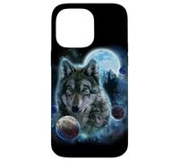 Wolf Hunt Amidst Foggy Forest Beneath Full Moon, Cosmic Star Case for iPhone 14 Pro Max