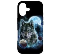 Wolf Hunt Amidst Foggy Forest Beneath Full Moon, Cosmic Star Case for iPhone 17