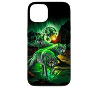 Wolf Hunting in Valley Amidst Catastrophic Asteroid Impact Case for iPhone 13
