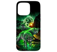 Wolf Hunting in Valley Amidst Catastrophic Asteroid Impact Case for iPhone 15 Pro Max