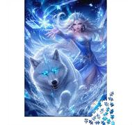 Wolf Ice Queen Jigsaw Puzzle, 1000 Pcs For Adults | 52x38cm Puzzle Fans, Birthday Gift, Cardboard, Mood Calming, Tight Puzzle Fit