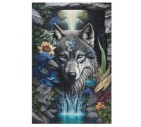 Wolf Im Mandala 1000 Pieces Jigsaw Puzzles For Adults Suitable For Children 12 And Up Wooden Puzzle （78×53cm）