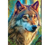 Wolf in A Flower Field at Sunset 500 Pieces Classic Jigsaw Puzzle Science Fiction Magical Dream Puzzle for Adults Concentration Training Wall Art Mental Exercise Halloween Premium Cardboard 500 PCS