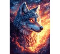 Wolf in A Magical Forest at Sunset 500 Piece Jigsaw Puzzle for All Ages Wildlife Pet Jigsaw Neighborhood Get Together Family Game Whimsical Design for Any Event 500 PCS