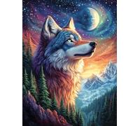 Wolf in A Moonlit Forest 1000 Piece Jigsaw Puzzle for All Ages Wildlife Pet Jigsaw Neighborhood Get Together Family Game Whimsical Design for Any Event 1000 PCS