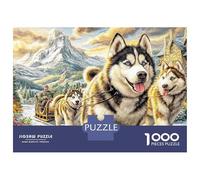 Wolf in Autumn 1000 Piece Husky Snow Cardboard Puzzle for Adults 14+ Senior Citizens Senior Centre Activity Stress Relief Social Icebreaker Birthday Gift 70x50cm/1000pcs