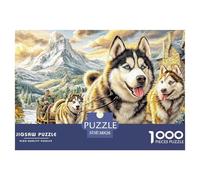 Wolf in Autumn 1000 Piece Jigsaw Puzzles Family Game Challenge High Difficulty Couple Art for Adults And Kids Age 14 Years Up 38x26cm/1000pcs