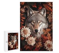 Wolf in Autumn Leaves, 1000 PCS Decorative Jigsaw for Grown-Ups, New Year Puzzle Gift - for Quiet Evenings And Focused Play