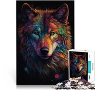 Wolf in colorful art2000 Pieces Puzzles for teenagers Learning Educational Toys Family Games Great gifts and toys 70x100cm