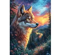 Wolf in Magical Forest 500 Piece Jigsaw Puzzle for Adults Jigsaw Cozy Night In Activity Colourful Challenge Great Gift for Puzzle Lovers Stress Reliever 500 PCS
