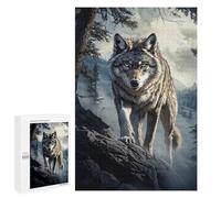Wolf in Mountain Landscape: Thoughtful Present, 1000 PCS Decorative Jigsaw for Grown-Ups - to Assemble, Frame And Display
