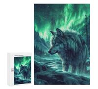 Wolf in Nordic Nature Jigsaw Puzzle, 300 PCS, Relaxing Activity for Adults, A Creative Way to Unwind after A Busy Day, for Family Fun