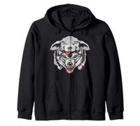 Wolf in Sheep's clothing head for lovers wolves Hunter face Zip Hoodie