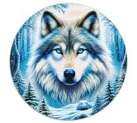 Wolf in Snowy Forest 1000 Piece Jigsaw Puzzle for Adults Animal Theme Challenging Puzzles Challenge Games Fun Present & Activity 1000pcs (67.5x67.5cm)