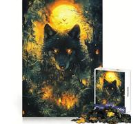 Wolf in The Forest 1000 Piece Jigsaw Puzzles for Teenagers Logical Skill Leisurely Pursuit Precise Join Fine Xmas Gift (50x75cm)