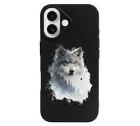 Wolf in The Forests TPU Cell Phone Case Compatible with iPhone 16/16 Plus/16 Pro/16 Pro Max/16 E Soft Protective Shell